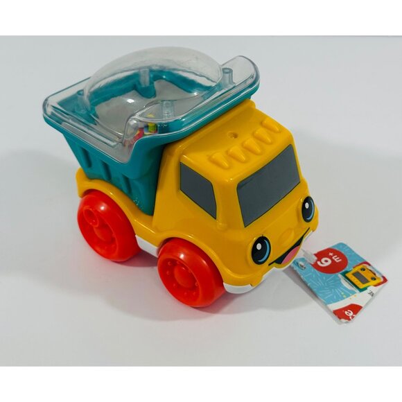 Fisher-Price Baby Dump Truck Toy With Rattle Dome & Rolling Wheels Ages 6 Months - Picture 4 of 8